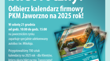 Posiadasz bilet roczny? Odbierz kalendarz firmowy PKM Jaworzno na 2025…